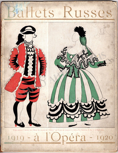 Ballet Russes Diaghilev - Program Paris 1919-1920