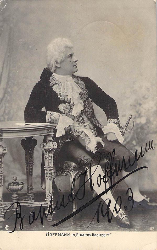 HOFFMANN, Baptist Signed Photo Genuine Signed Tamino