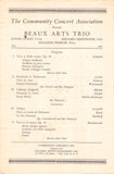 Beaux Arts Trio - Signed Program New York 1956-1957
