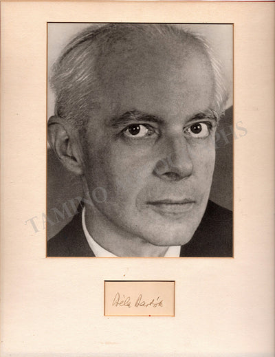 Bartok, Bela - Signature Cut & Photograph