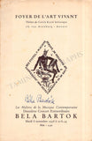Bartok, Bela - Signed Progam Antwerp 1938
