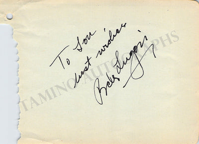 Lugosi, Bela - Signed Album Page