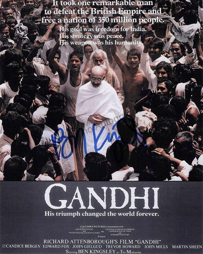 Kingsley, Ben - Signed Photograph in "Gandhi"