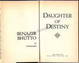 Bhutto, Benazir - Signed Book "Daughter of Destiny"