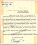Gigli, Beniamino - Typed Letter Signed + Note