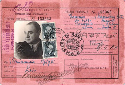 Gigli, Beniamino - Signed Passport