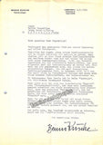 Kusche, Benno - Typed Letter Signed + Signature
