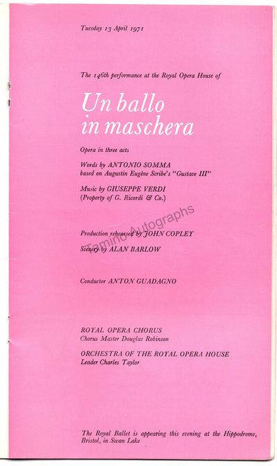 Bergonzi, Carlo - Gorr, Rita & Others (Un Ballo in Maschera 1971)