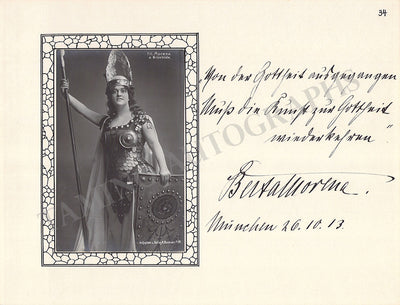 Morena, Berta - Signed Album Page + Photograph