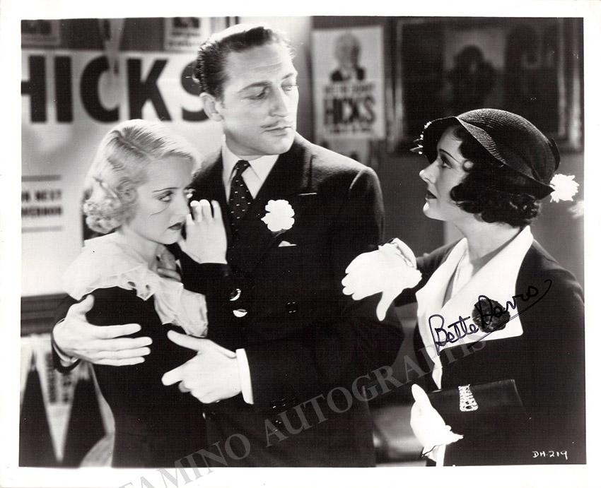 Davis, Bette - Signed Photo in "The Dark Horse"