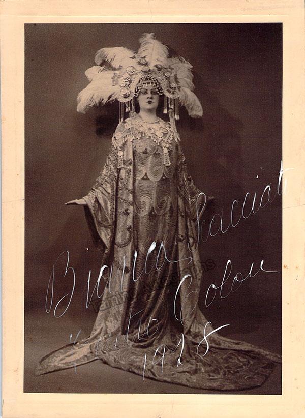 Scacciati, Bianca - Signed Photo in Turandot 1928