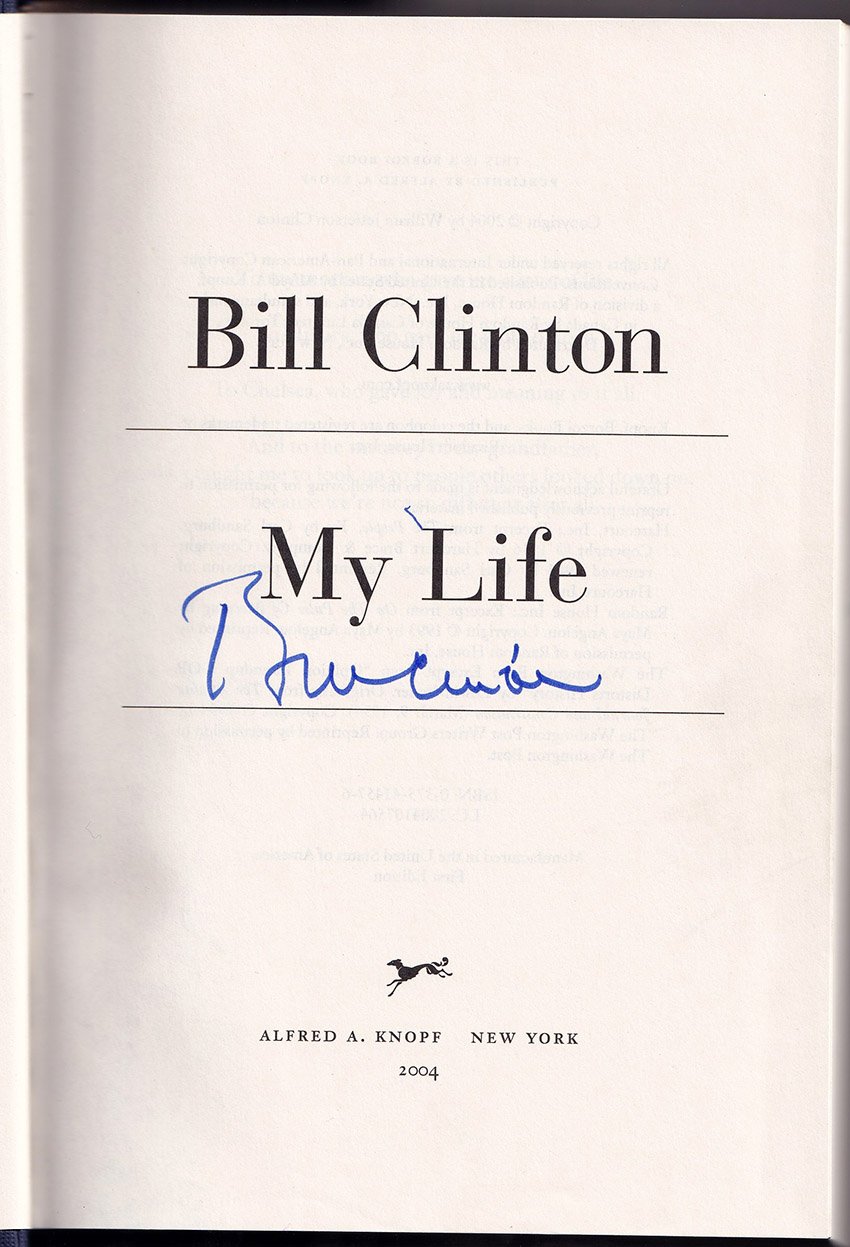 Clinton, Bill - Signed Book "My Life" - Tamino