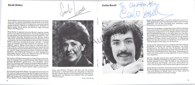 Bonell, Carlos - Blech, Harry - Walker, Sarah - Double Signed Program Leeds 1979