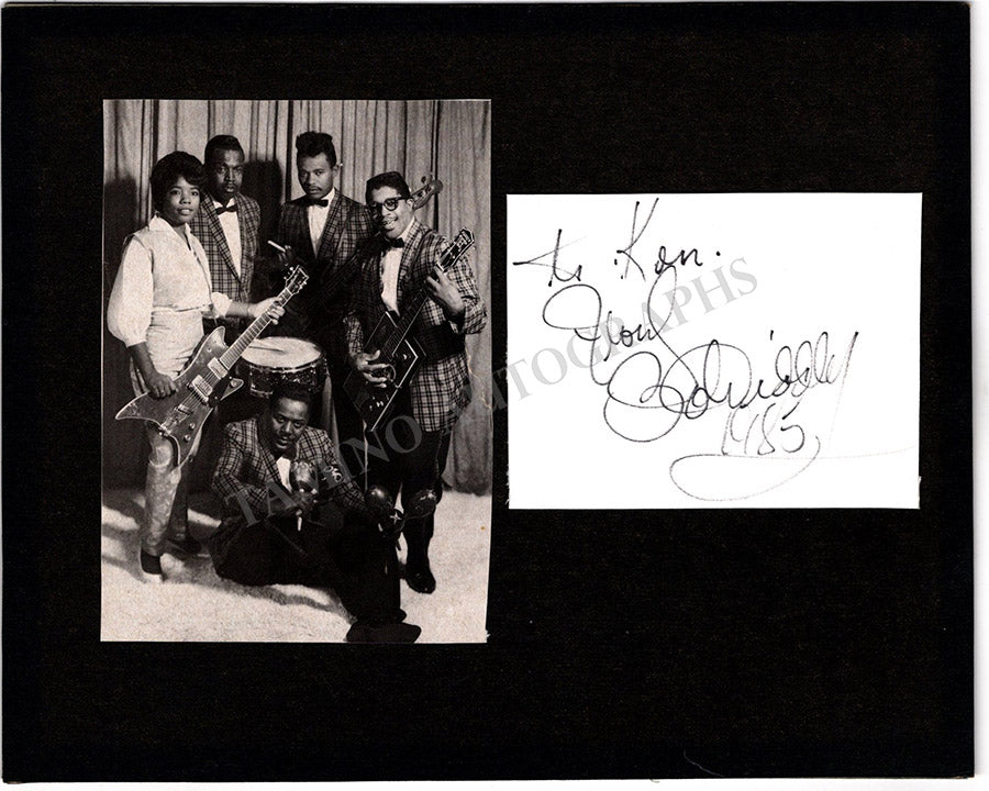 Diddley, Bo - Signed Card & Photograph 1985