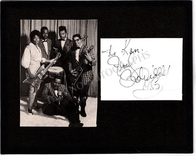 Diddley, Bo - Signed Card & Photograph 1985
