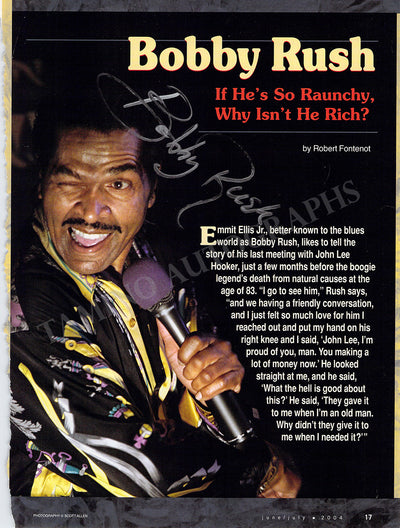 Rush, Bobby - Signed Magazine Page