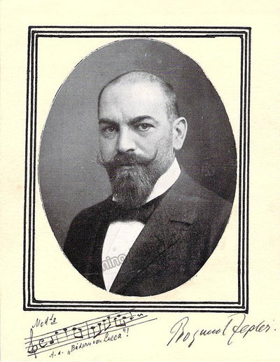 Zepler, Bogumil - Signed Card with Autograph Music Quote & Photo