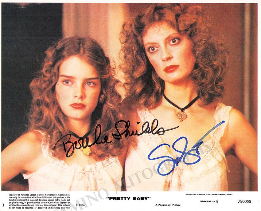 Shields, Brook - Sarandon, Susan - Double Signed Photo in "Pretty Baby"