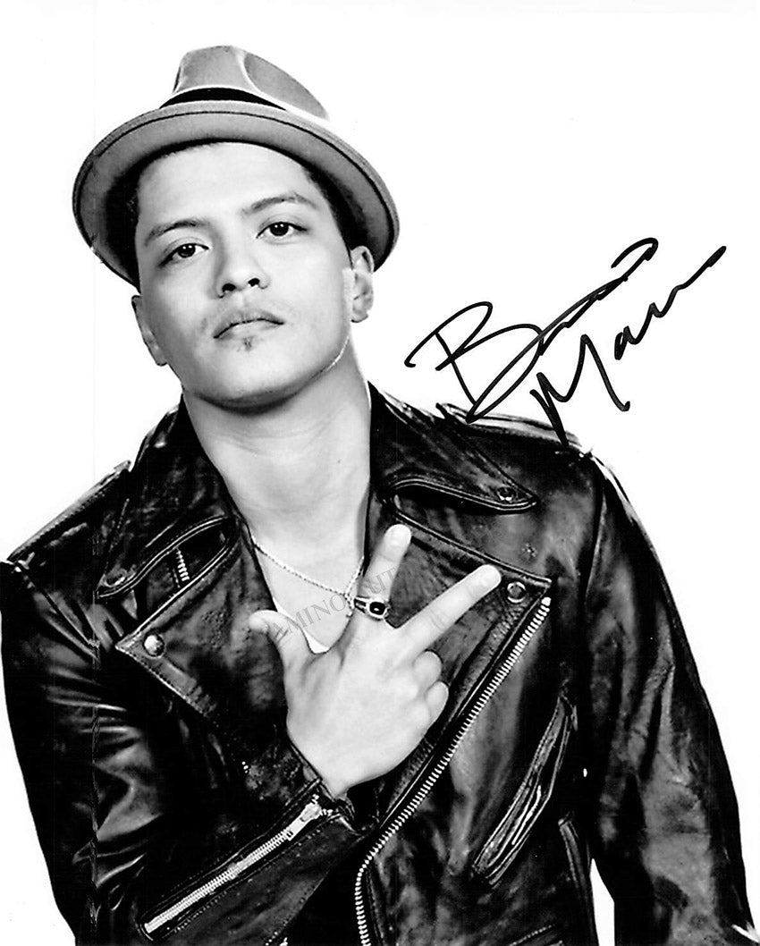 Bruno Mars Autograph Signed Photograph