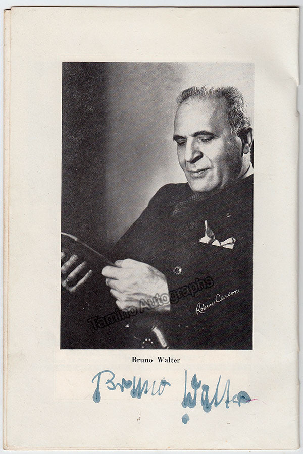 Walter, Bruno - Signed Program Havana 1948