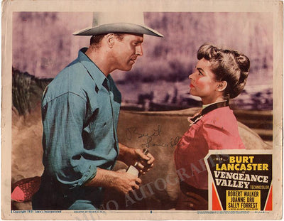 Lancaster, Burt - Large Signed Photo in "Vengeance Valley"