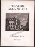 Season Program Teatro La Scala 1951-1952 - Callas in "I Vespri Siciliani"