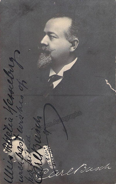Busch, Carl - Signed Photograph 1910