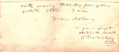 Weber, Carl Maria von - Signed Greeting and Carte-de-Visite