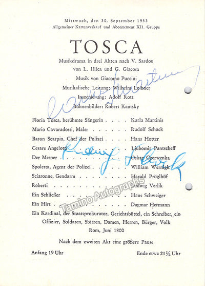 Martinis, Carla - Shock, Rudolf - Two Signed Programs