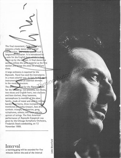 Giulini, Carlo Maria - Signed Program London 1971