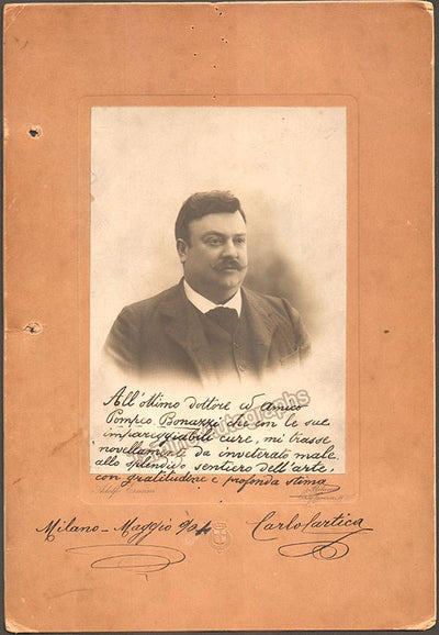 Cartica, Carlo - Large Signed Photo 1904
