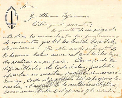 Isamitt, Carlos - Autograph Note Signed