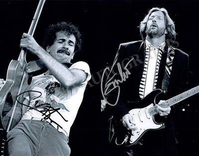 Clapton, Eric - Santana, Carlos - Double Signed Photograph