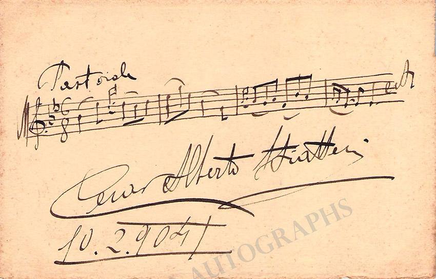 Stiatessi, Cesar - Signed Card 1904 - Tamino