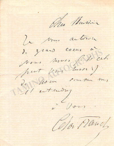 Franck, Cesar - Autograph Note Signed