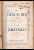 Franck, Cesar - Signed "Les Beatitudes" Score