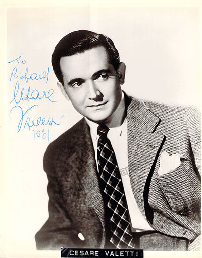 Valletti, Cesare - Signed Photograph + Program