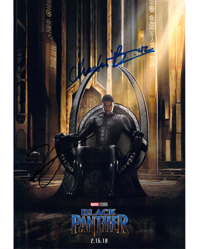 Boseman, Chadwick - Coogler, Ryan - Double Signed Photograph in "Black Panther"