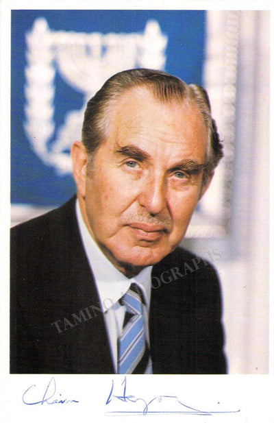 Herzog, Chaim - Signed Photo
