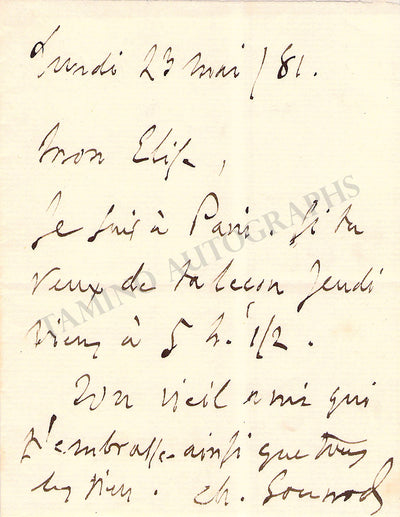 Autograph Note Signed (1881)