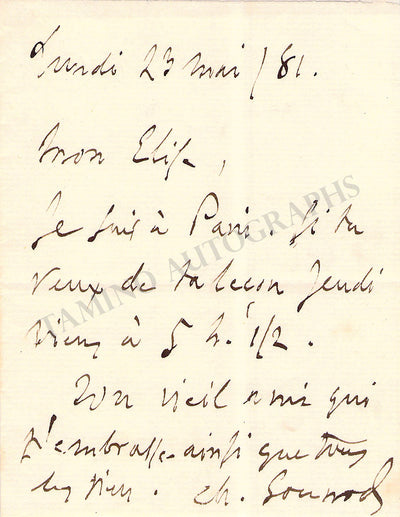 Autograph Note 1881