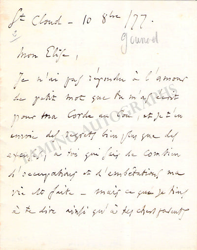 Autograph Letter 1867