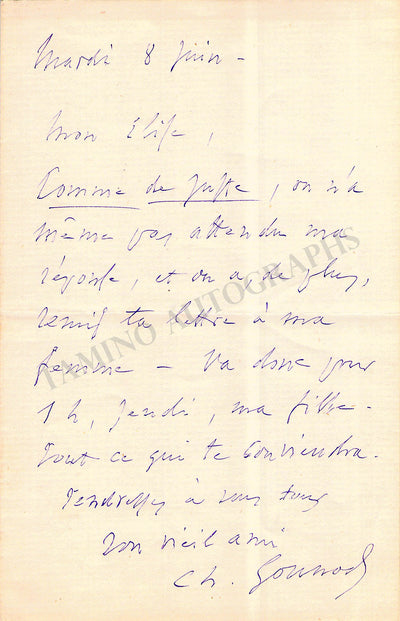Autograph Note (no year)