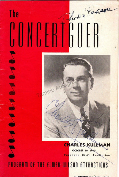 Kullman, Charles - Signed Program Pasadena 1945