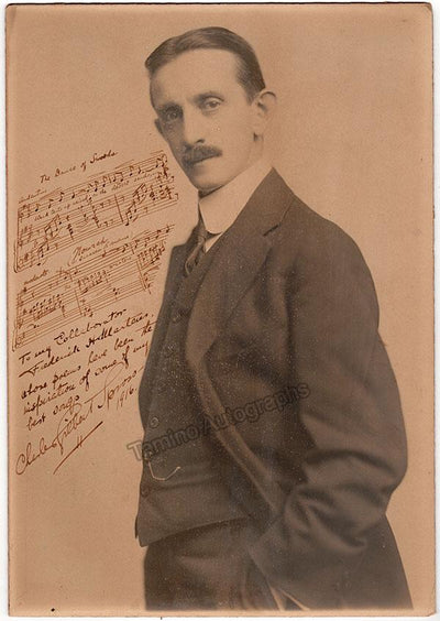 Spross, Charles Gilbert - Large Signed Photo with Double Autograph Music Quote 1916