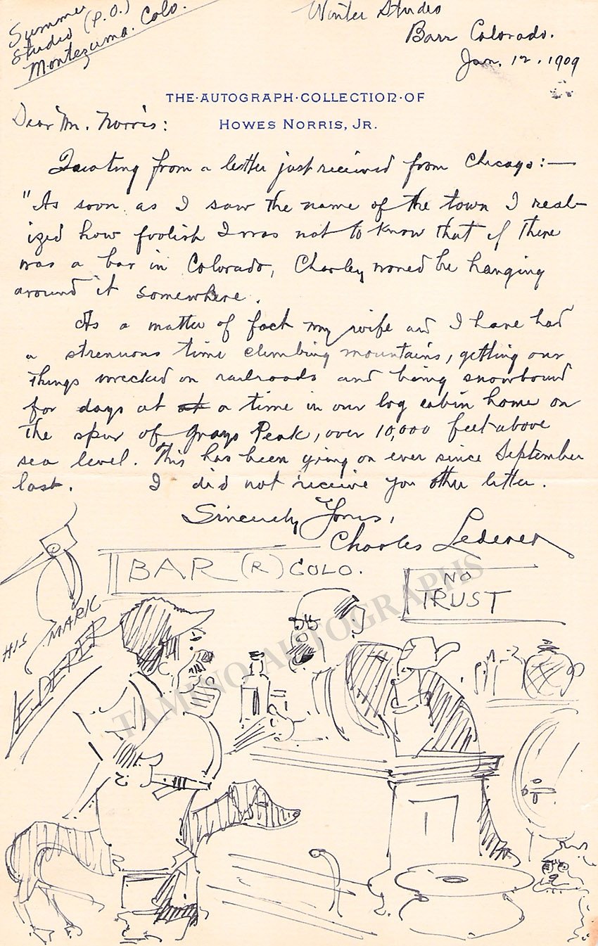 Lederer, Charles - Autograph Letter Signed 1909