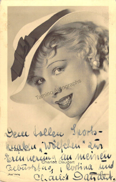 Daudert, Charlott - Signed Photograph