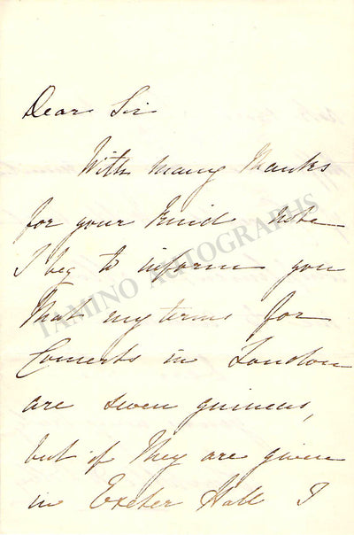 Sainton-Dolby, Charlotte Helen - Autograph Letter Signed