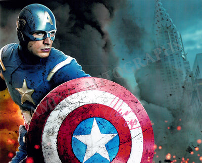 Evans, Chris - Signed Photograph in "Captain America"