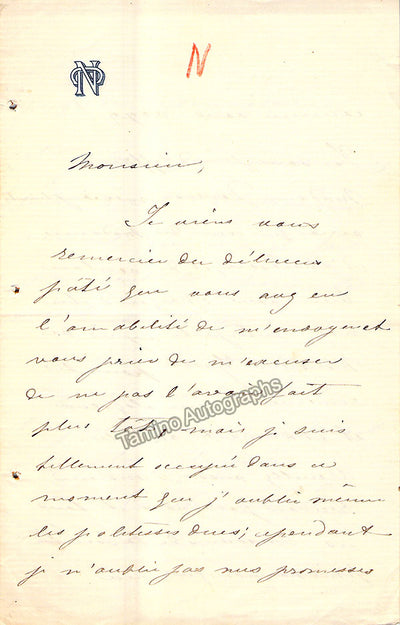 Nilsson, Christine - Lot of 3 Autograph Letters Signed